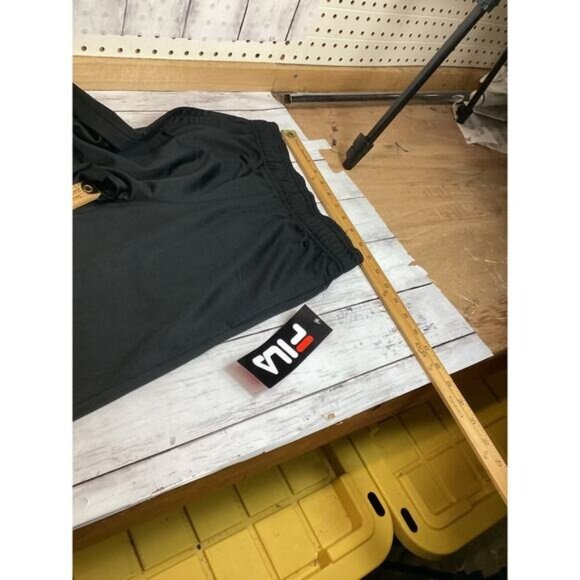 cowgirl argyle boho cozy grandpa dad Fila Mens Black Sweatpants Size Large 14/16 - Picture 4 of 5